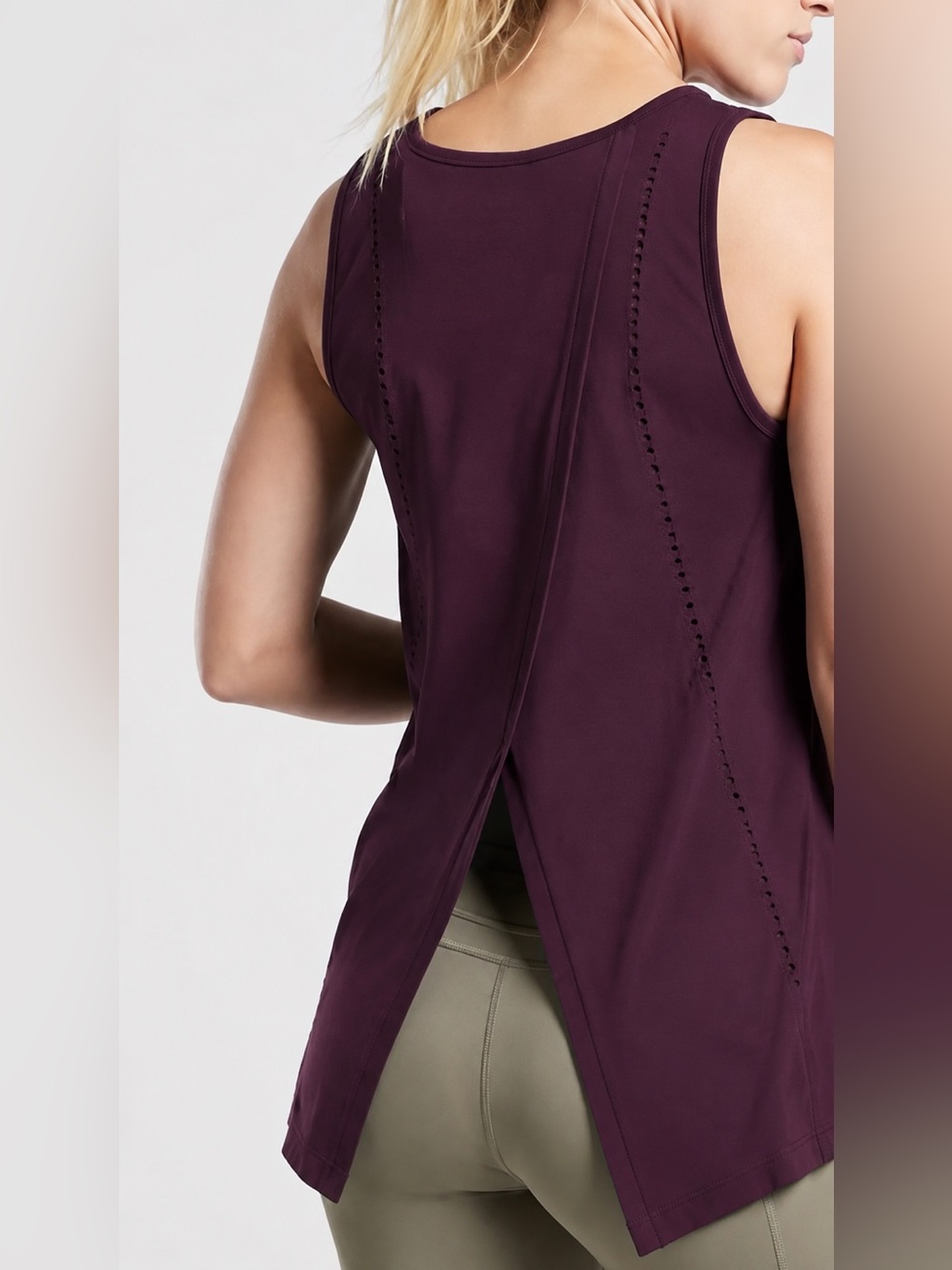 Athleta Foothill Seamless Tank – Deep Burgundy / Plum – Size Small